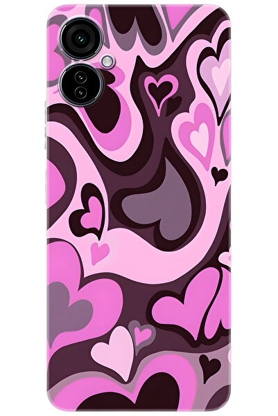 Camon Tecno 19 NEO (CH6i) Uyumlu Kılıf Desen Baskılı Silikon Kalp Dalgası STK...