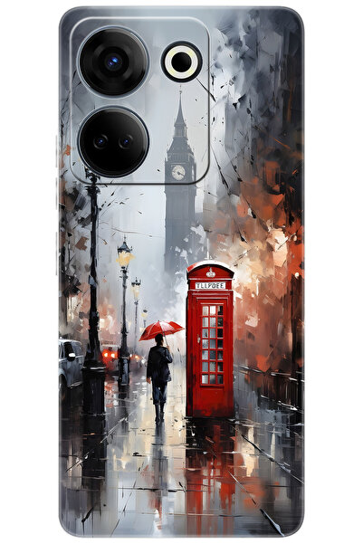 Tecno 20 (CK6n) Compatible Case Pattern Silicone Bigbang Tower Telephone Booth NGO:708 CP-9BvhRHx
