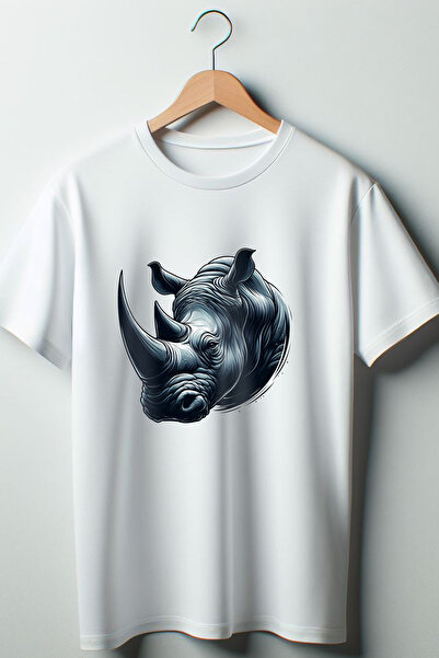 Vordevia Tricou oversize imprimat cu rinocer