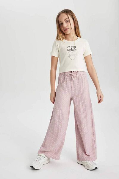 DeFacto C3814A8/ER99 Defacto Girl's Capri Suit ECRU