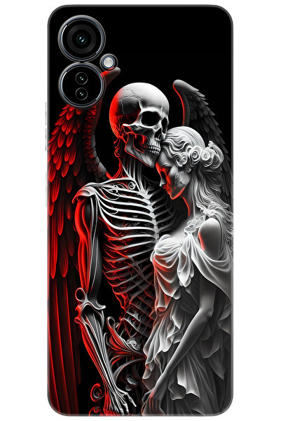 Tecno 19 NEO (CH6i) Compatible Sheath Pattern Printed Silicone Skeleton and Angel Love NGO:644 CP-dNPGSUg