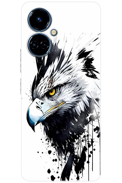 Camon Tecno 19 (CI6n) Uyumlu Kılıf Desen Baskılı Silikon Kartal Serisi STK:10...