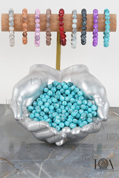 LANDOFACCESSORY 8 mm Glass Beads - Jewelry Beads - Rosary Beads - Bracelet Ac...