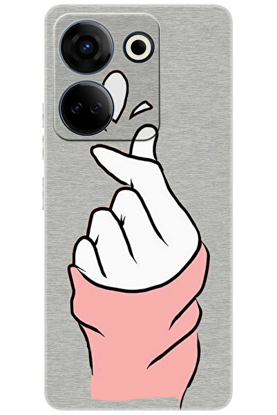 Tecno 20 (CK6n) Compatible Sheath Pattern Printed Silicone Finger Styling Heart NGK:750 CP-vVQxGoy