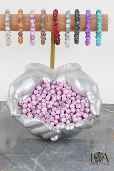 LANDOFACCESSORY 8 mm Glass Beads - Jewelry Beads - Rosary Beads - Bracelet Ac...
