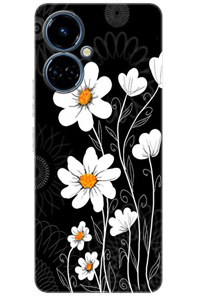 Camon Tecno 19 (CI6n) Uyumlu Kılıf Desen Baskılı Silikon Papatya STK:693 CP-r...