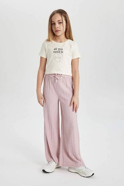 DeFacto C3814A8/ER99 Defacto Girl's Capri Suit ECRU