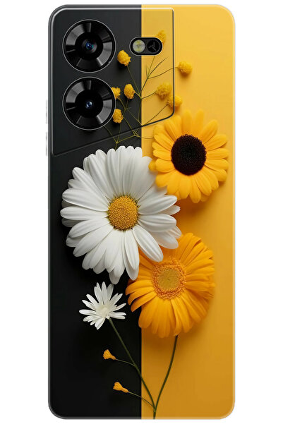 TECNO Pova 5 (LH7n) Uyumlu Kılıf Desen Baskılı Silikon Papatya Serisi STK:737...
