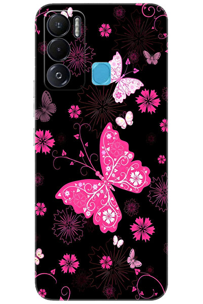 TECNO Pova NEO (LE6h) Uyumlu Kılıf Desen Baskılı Silikon Kelebekler STK:723 C...