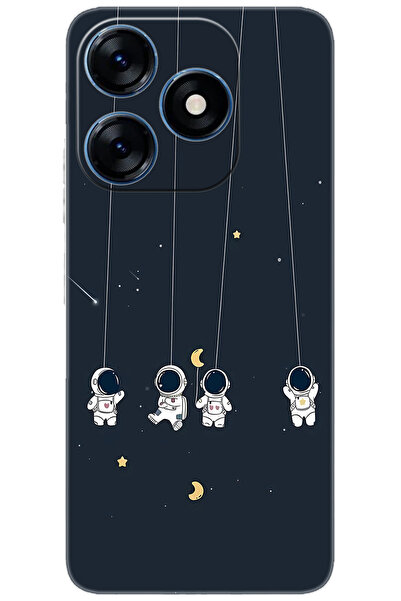 TECNO Spark 10 (KI5q) Uyumlu Kılıf Desen Baskılı Silikon Astronot STK:663 CP-...