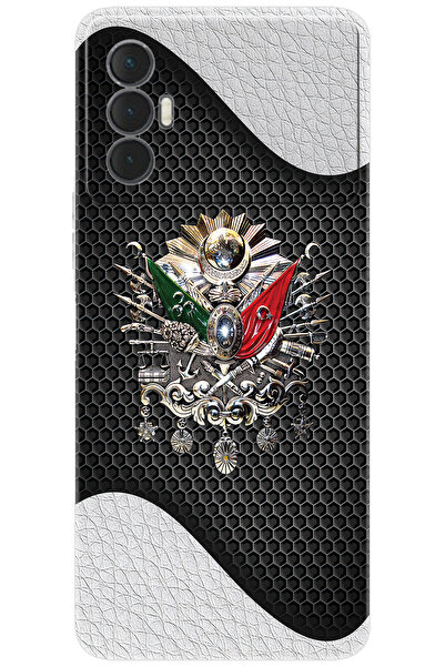 TECNO Spark 8 PRO (KG8) Uyumlu Kılıf Desen Baskılı Silikon Osmanlı Tuğra Tasarım STK:415 CP-3aTATAP