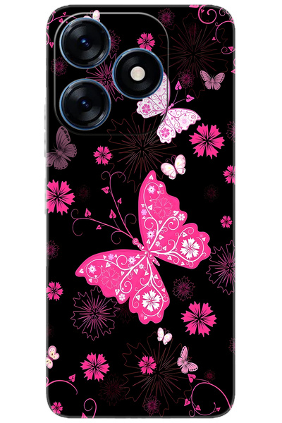 TECNO Spark 10 (KI5q) Uyumlu Kılıf Desen Baskılı Silikon Kelebekler STK:723 C...