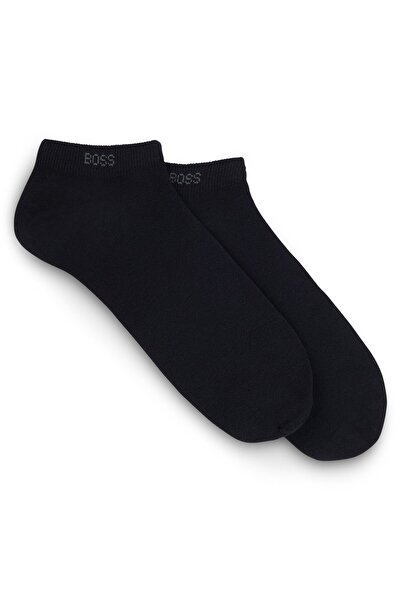 BOSS Erkek Pamuklu Logolu Dokuma Kumaş Siyah Çorap 50469849-001