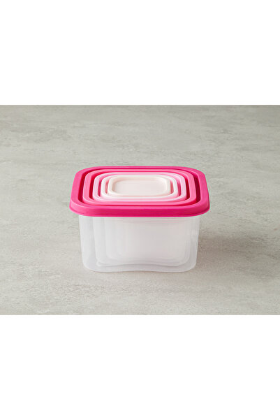 English Home Keep Me Plastic 5 Piece Storage Container Pink
