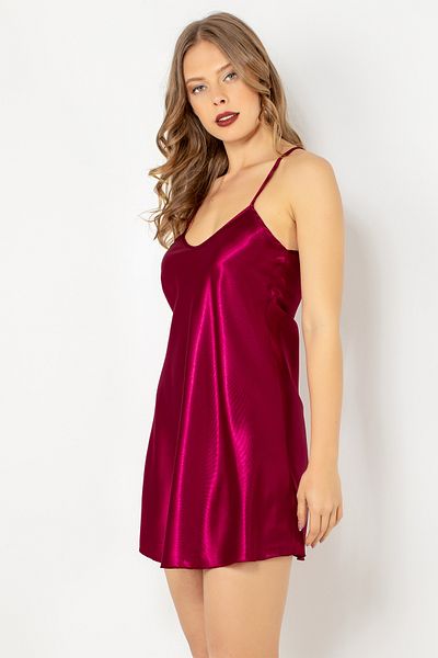 Doremi Thin Strap Satin Nightgown