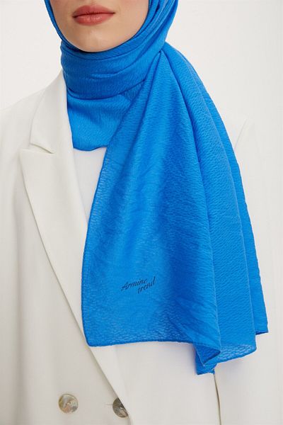 Armine Trend Star Shawl 3 Textured - Ats3str-561 - Μπλε