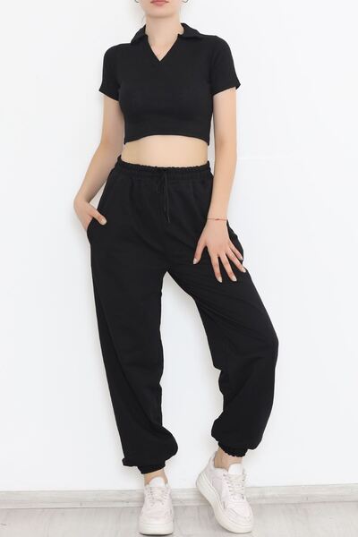 Köstebek Pantaloni de sport Jogger Pantaloni de trening negri casual