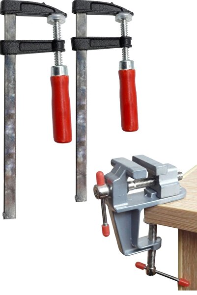 MoonTech Yüksek Kalite 2 Li F Tipi Mini Işkence Ve Mini Masa Mengenesi Çelik Malzeme ...