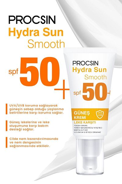 PROCSIN Hydra Sun Spf50+ - Intensive Moisturizing and Soothing Sunscreen, Anti-Blemish Glass Skin Pa++++