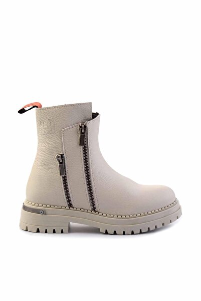Harley Davidson Beige Leather Kadın Bot & Bootie Hd0777003903