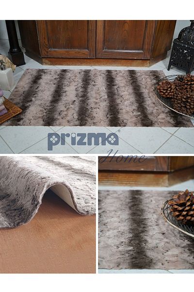 Prizma Micropost, Non-Slip, Washable 2-Piece Bathroom Rug, Mat| Fox - (60X100) (50X60)cm