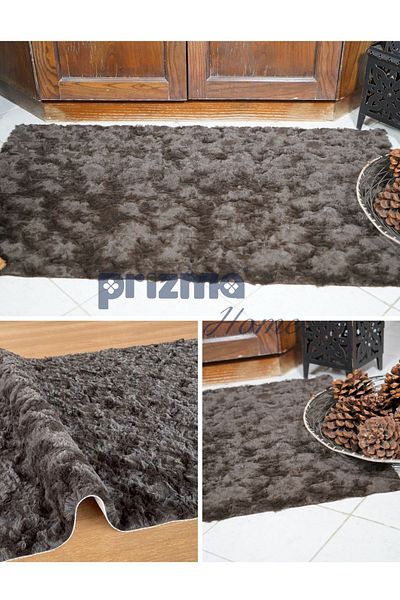 Prizma Micropost, Non-Slip, Washable 2-Piece Bathroom Rug, Mat| Coffee - (60X100) (50X60)cm