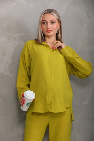 Miss Dünya Lissa Front Buttoned Maternity and Maternity Tunic Set