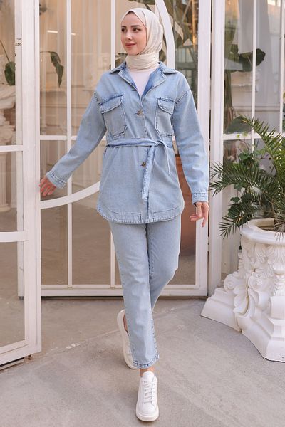 benguen 2163 Τζιν Κοστούμι Ice Blue