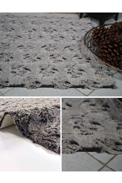 Prizma Micropost, Non-Slip, Washable 2-Piece Bathroom Carpet, Mat| Wave - (60X100) (50X60)cm