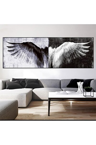 My canvas Siyah Beyaz Kanat 2-kanvas Tablo Salon Oturma Yatak Odası Ofis Antr...