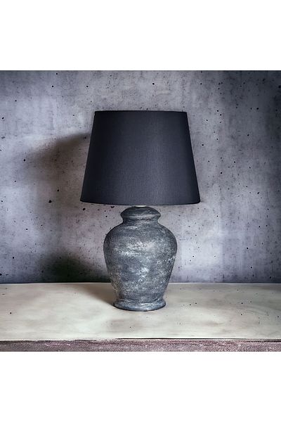 Qdec Vintage Ceramic Lampshade Rustic Antique Black - Black