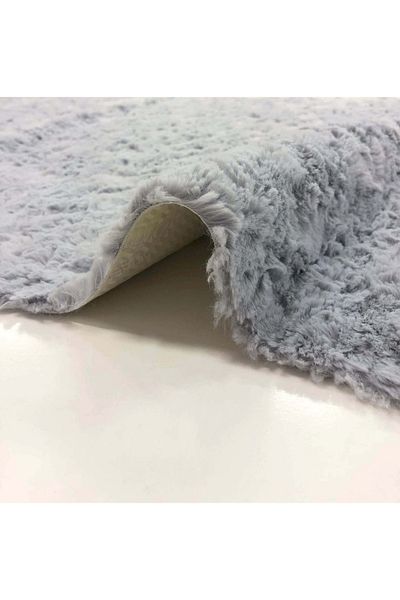 Prizma Micropost, Non-Slip, Washable 2-Piece Bathroom Rug, Mat| Silk Gray - (60X100) (50X60)cm