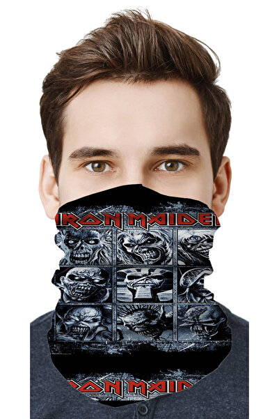 FG KONNİCHİWA Iron Maiden Металевий музичний мотоциклетний захисний шолом Outdoor Buff Шарф-бафф Бандана Балаклава