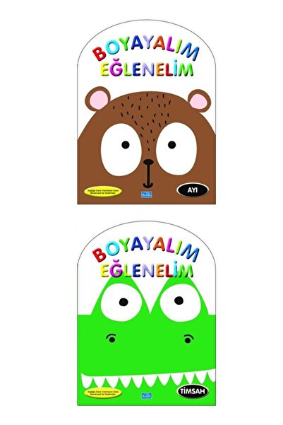 Parıltı Yayınları Let's Paint Let's Have Fun Crocodile-Bear 2 Books for Child...