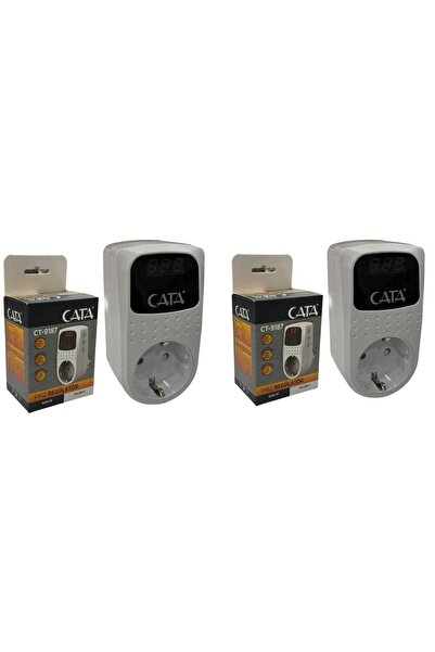 Cata Priz Regülatör 2 Adet (ALÇAK-YÜKSEK GERİLİM ÖNLEYİCİ) Ct-9187 Yıldırım Korumalı