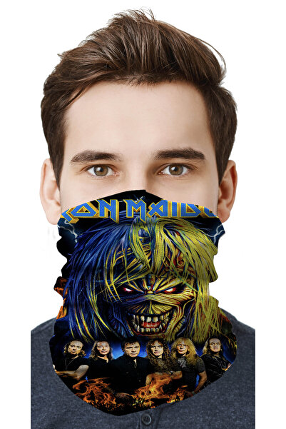 FG KONNİCHİWA Iron Maiden Metal Music Motor Ciclism Mască de față în aer libe...