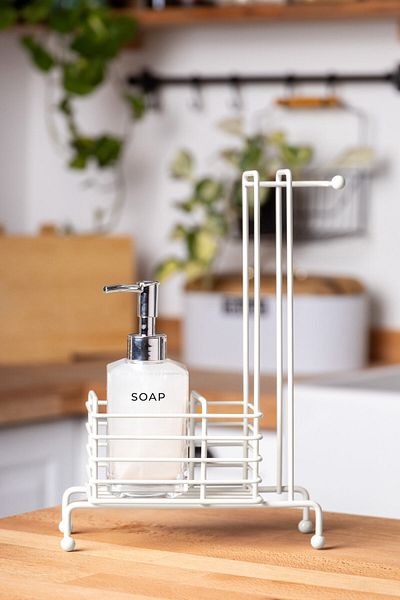 FH finehome Neva Μονός Διανομέας Υγρού Σαπουνιού με Λευκό Βάση