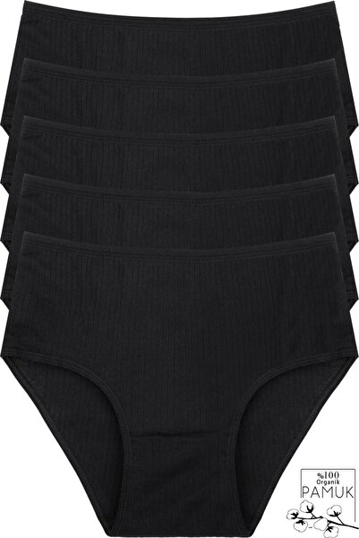 NARIYA Chiloți confortabili pentru femei cu talie înaltă - mărime mare, 100% bumbac, pachet de 5