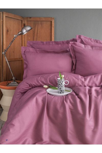 Apricitas HOME Set cuvertură de pilota din satin din bumbac 100% bambus Ellie Violet
