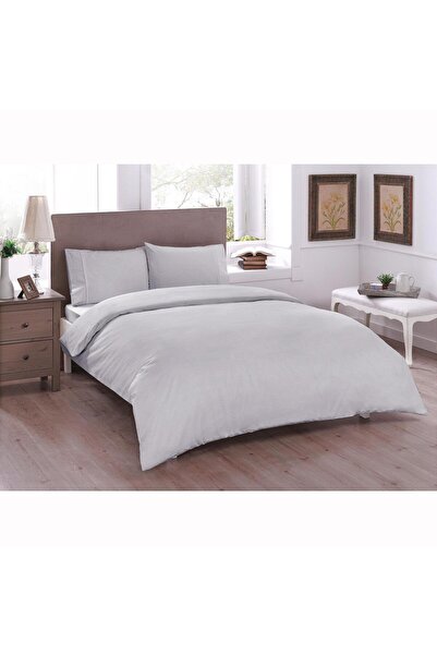 Taç طقم غطاء لحاف فردي أساسي من Ranforce باللون الرمادي