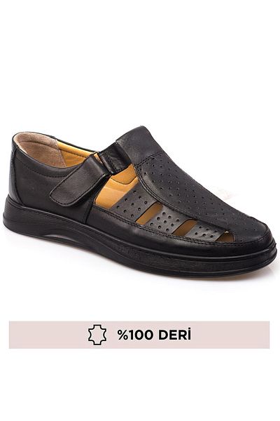maximoda Γνήσιο δέρμα, Velcro, Εσωτερικό και Εξωτερικό Δερμάτινο Ανδρικά Παπούτσια Σανδάλια