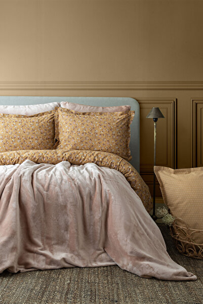 Apricitas HOME Victoria Tek Kişilik Battaniyeli Nevresim Seti Blush