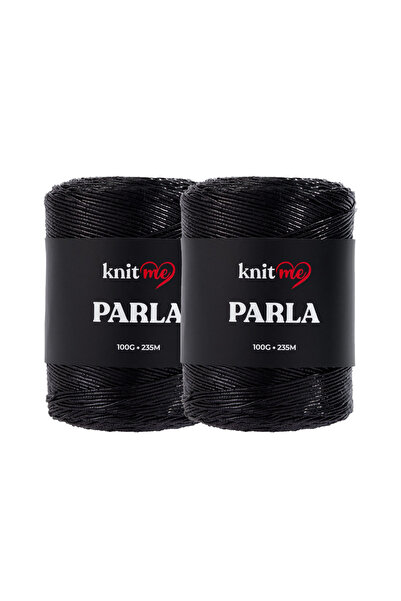 knitme PARLA ikili ,100GR , 235M , SİMLİ İP , SÜS İP