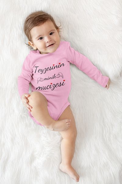 ADABEBEK Aunt's Little Miracle Printed Long Sleeve Snap Badi
