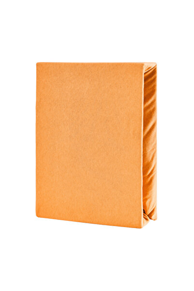 ATACA TEKSTİL Orange Color Single or Double Fitted Sheet 100% Cotton Sheet Cover Set, Breathable Fabric