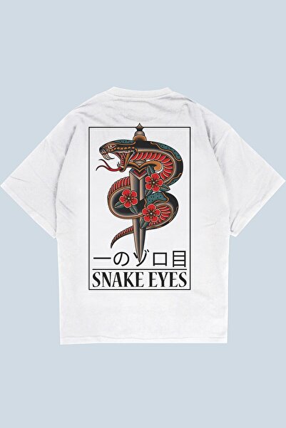 Adrift Μπλουζάκι Unisex Snake Eyes White Oversize