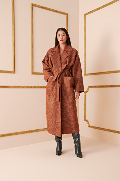 sleen exclusive Geniş Fit Şönil Kaban