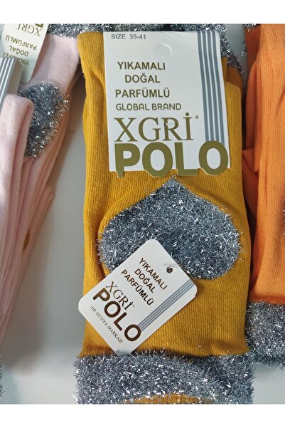 TUALİÇGİYİM simli kalpli çorap