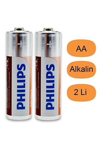 Philips Alkaline AA Kalem Pil Kartela LR6A12S/10 2 Li