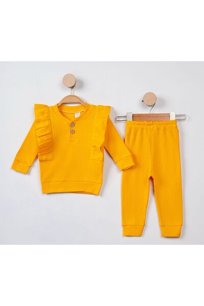 MBK GARDEN 6-12-18 Ay Kız Bebek&çocuk Bayramlık Mevsimlik Fırfırlı Takım